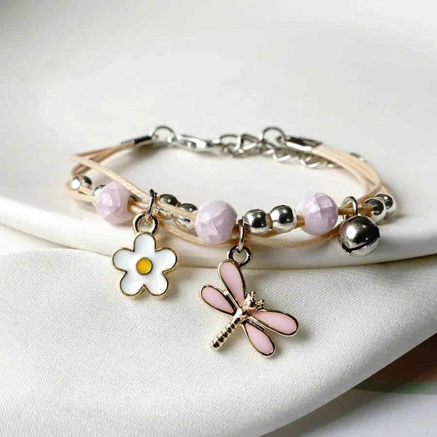 Pink Butterfly Bracelets Fashion Jewelry Character String Of Female Friends Gifts 901