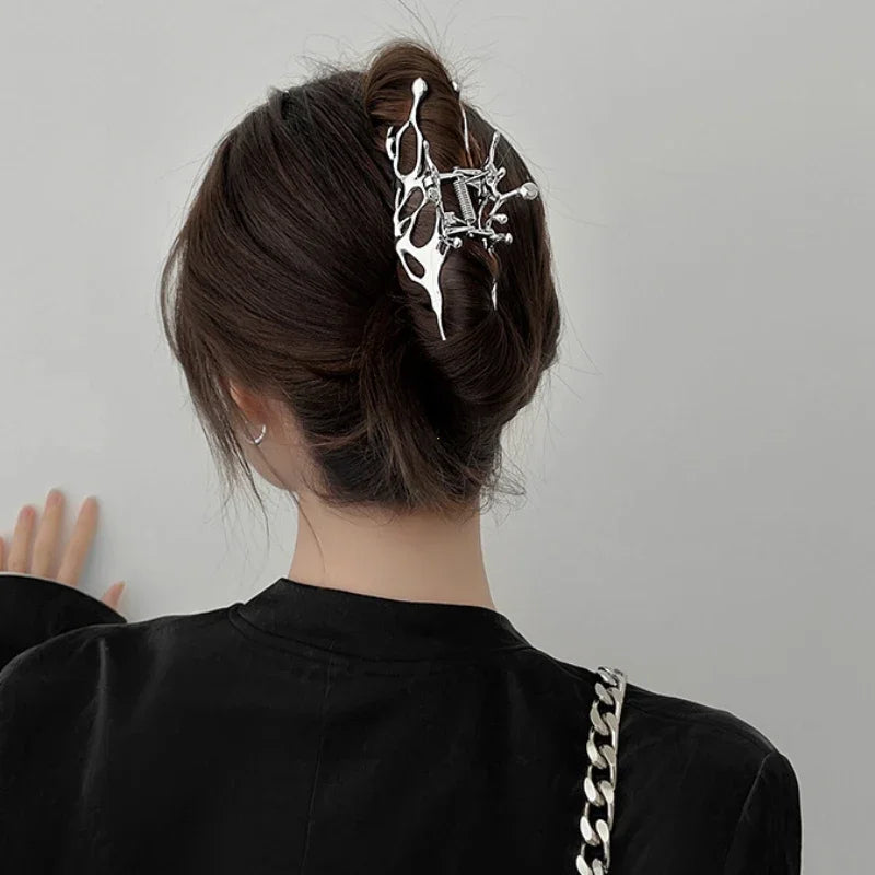 Water Splash Metallic Hair Claws 963