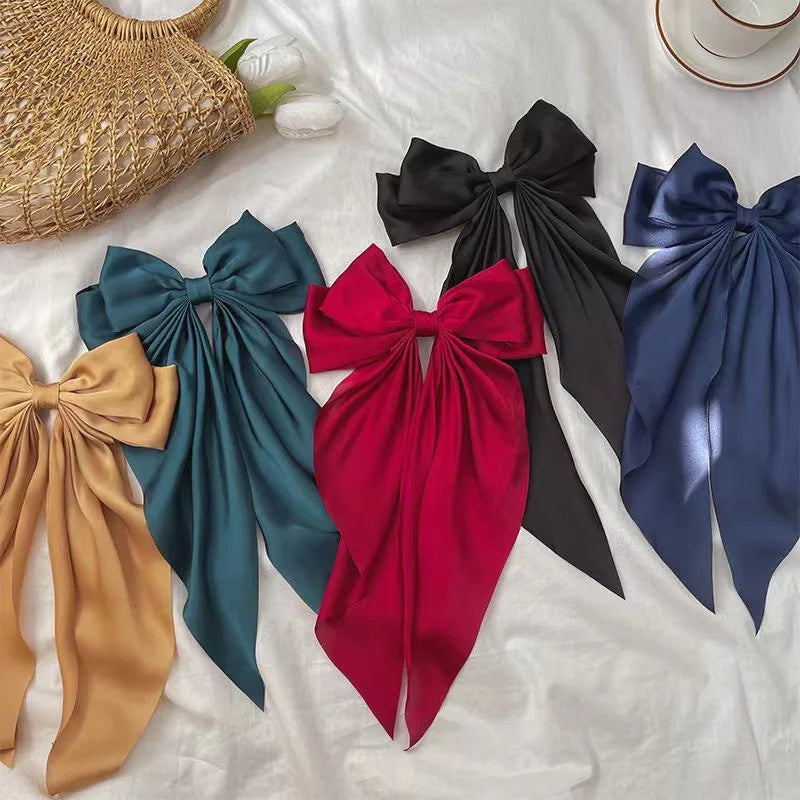 Elegant Oversized Bow Ribbon Hair Clip 958
