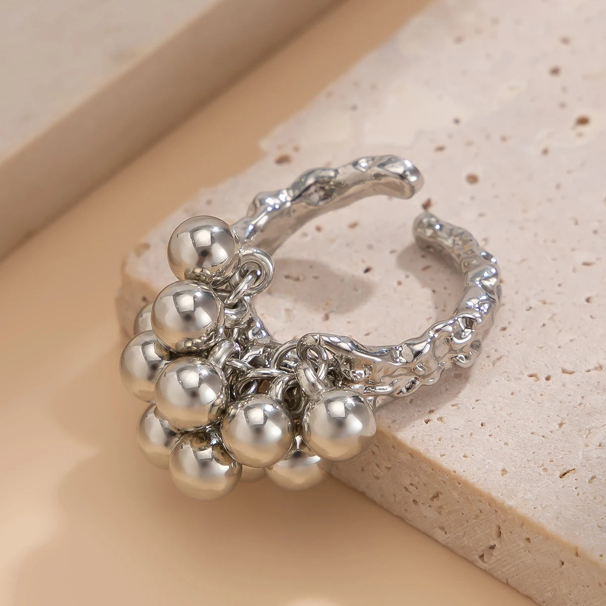 Trendy Bubble Balls Ring 998