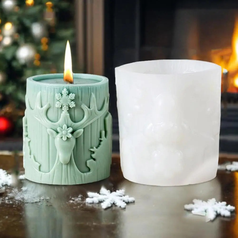 DIY 3D Christmas Candle Mold 1014