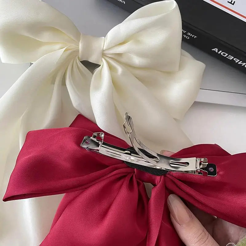 Elegant Oversized Bow Ribbon Hair Clip 958