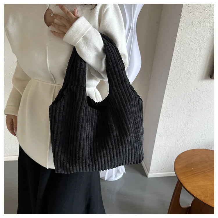 Fall/ Winter Women Corduroy Tote Bag 980