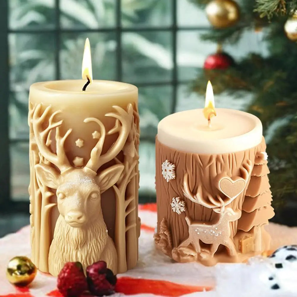 DIY 3D Christmas Candle Mold 1014
