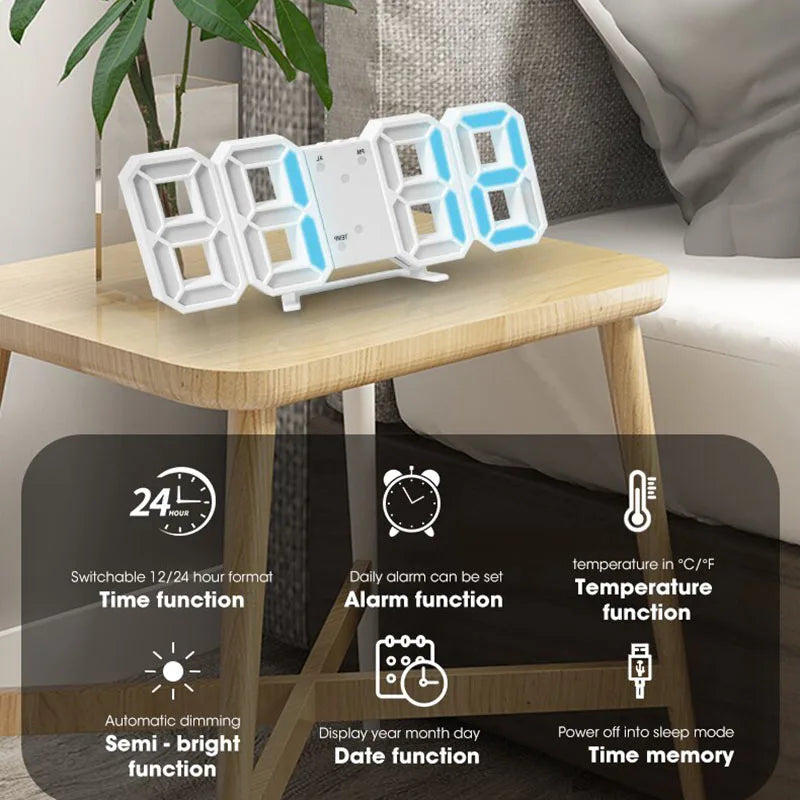 Vivid 3D LED Digital Alarm Clock 988
