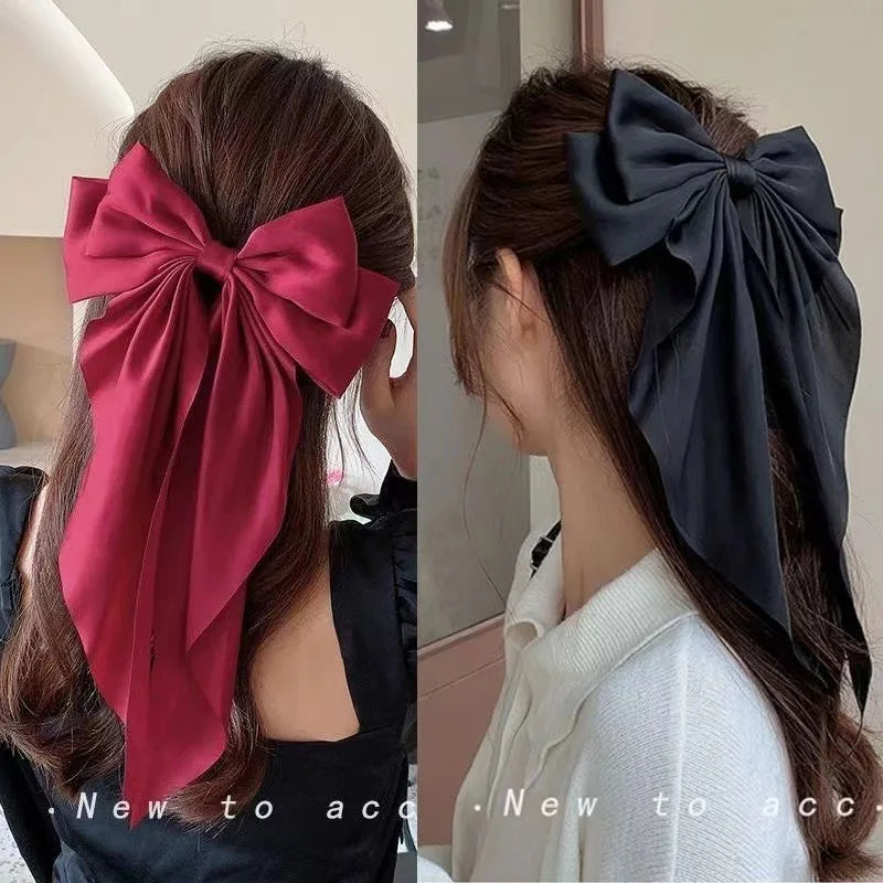 Elegant Oversized Bow Ribbon Hair Clip 958