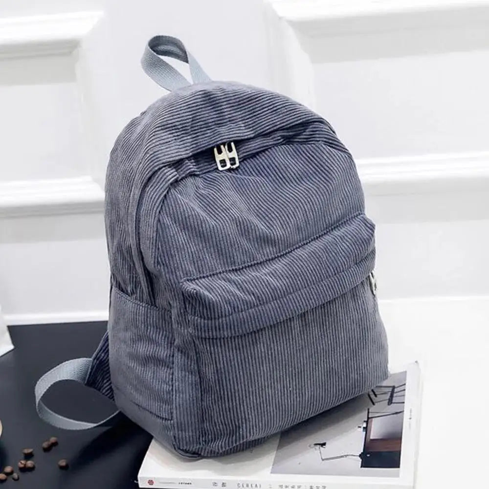 Earth colors Corduroy Backpacks 1034