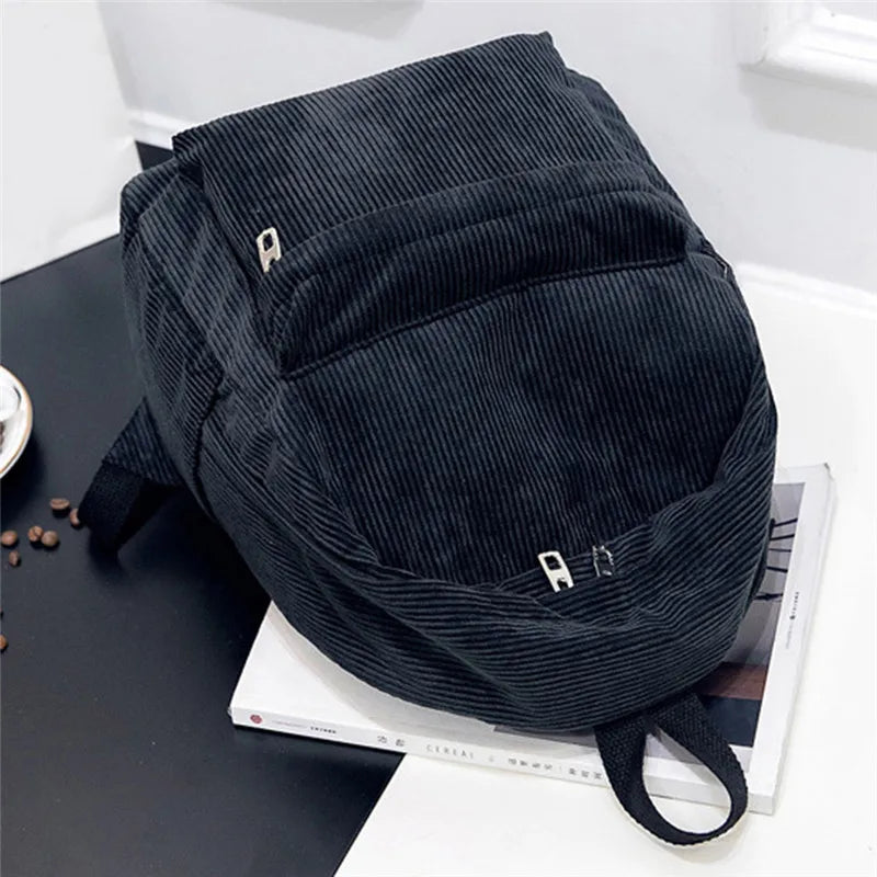 Earth colors Corduroy Backpacks 1034