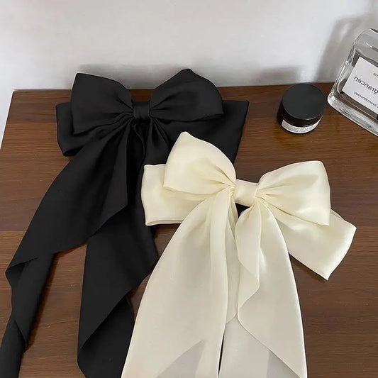 Elegant Oversized Bow Ribbon Hair Clip 958