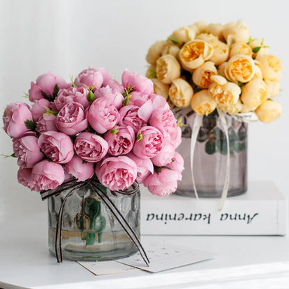 27Heads Peony Artificial Flowers Bouquet 967