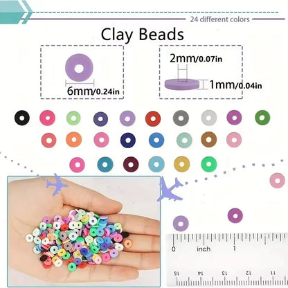 Assorted Polymer Clay Beads Kit DIY Jewelry Set 992