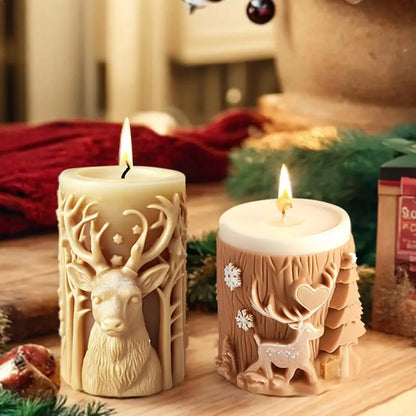 DIY 3D Christmas Candle Mold 1014