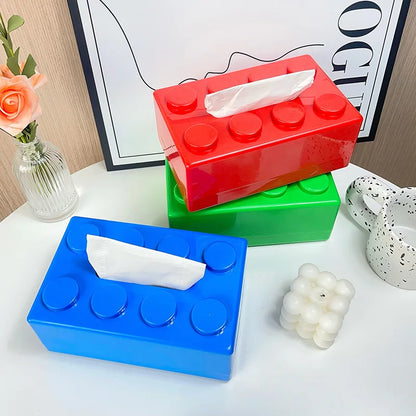 Creative Lego-Inspired Blocks Tissue Box 982