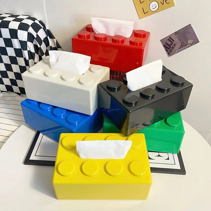 Creative Lego-Inspired Blocks Tissue Box 982