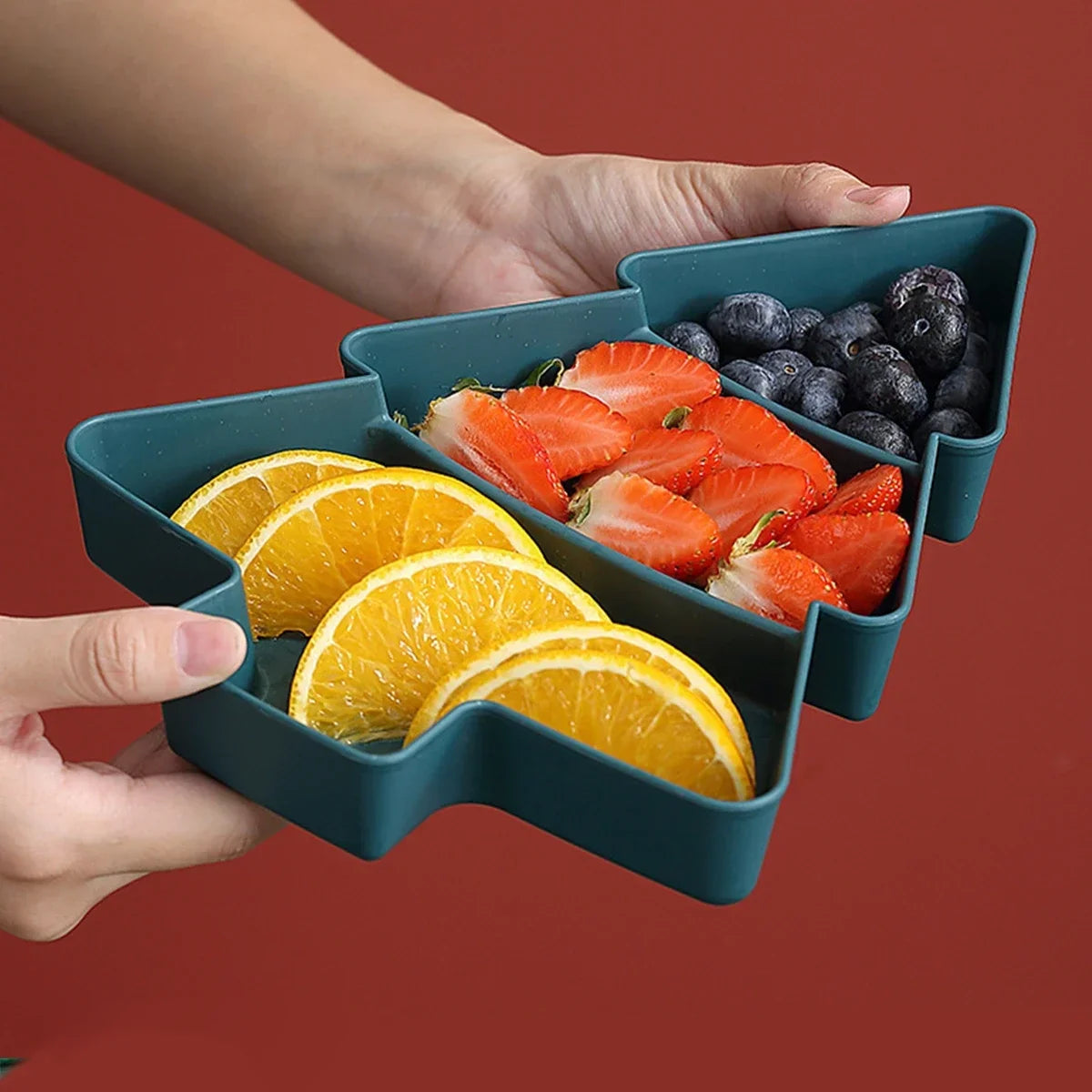 Christmas Tree Shape Snack Tray 1019