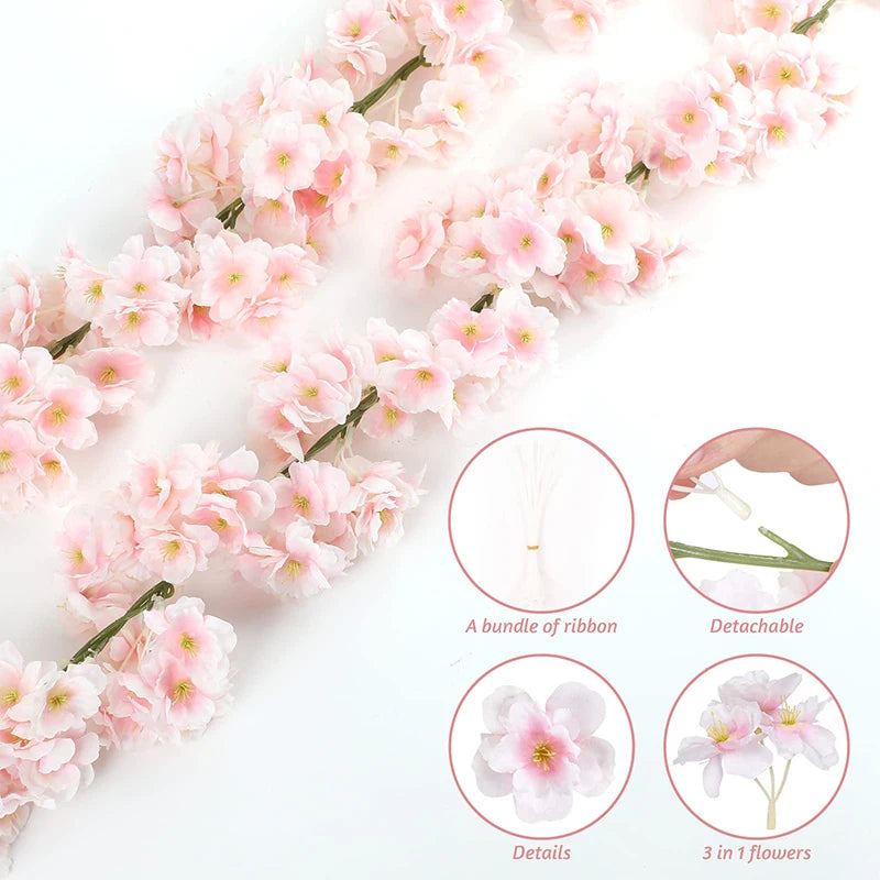 180cm, 230cm Artificial Flowers Sakura Cherry Blossom Backdrop 968