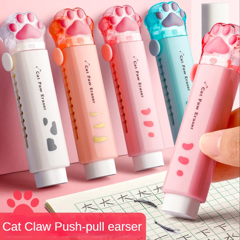 Kawaii Cat Paw Rubber Retractable Eraser 996