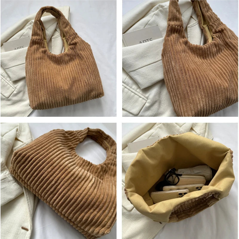 Fall/ Winter Women Corduroy Tote Bag 980