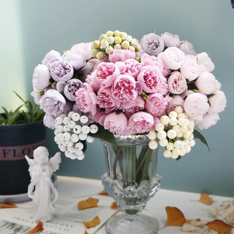 27Heads Peony Artificial Flowers Bouquet 967