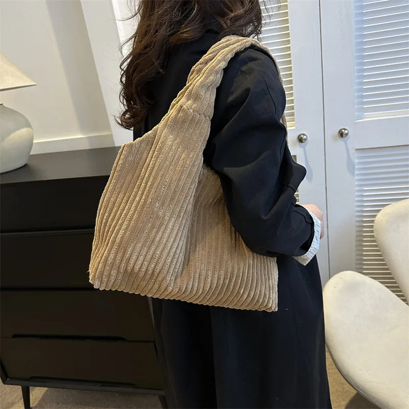 Fall/ Winter Women Corduroy Tote Bag 980