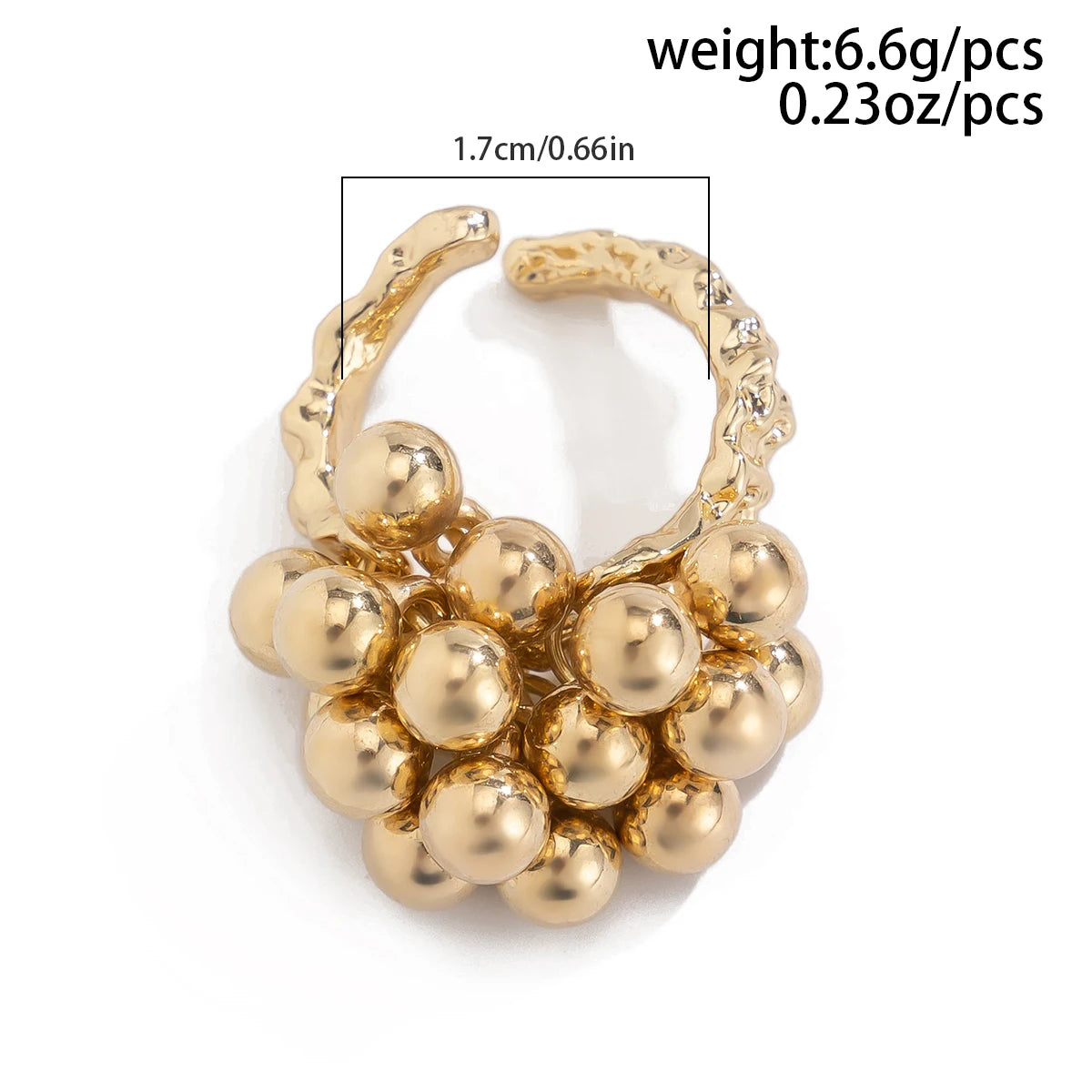 Trendy Bubble Balls Ring 998