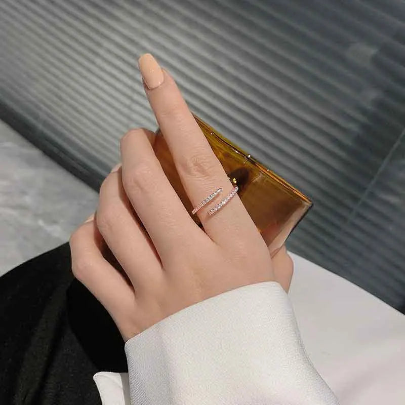 Elegant Crystal Thin Rings for Minimalist 997