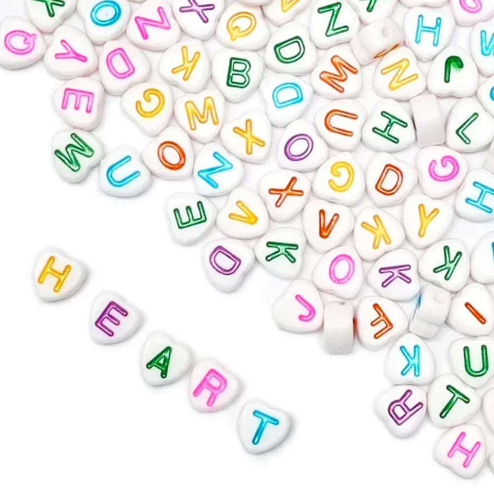 DIY 100/200/300/500Pcs Letter Acrylic Beads A1012