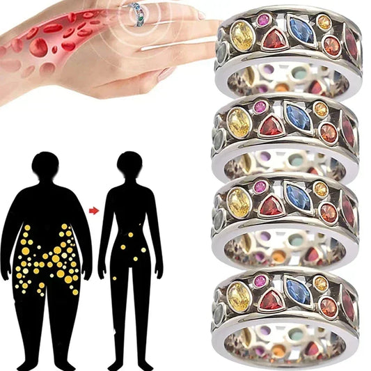 Rainbow Crystal Rings for Health Therapy 1039