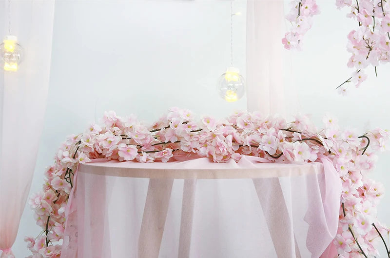 180cm, 230cm Artificial Flowers Sakura Cherry Blossom Backdrop 968