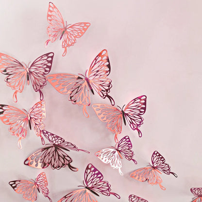 12 Pcs/Set 3D Wall Stickers Flying Butterfly 965