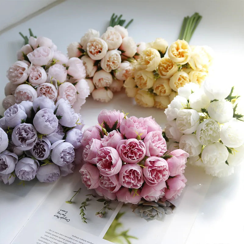 27Heads Peony Artificial Flowers Bouquet 967