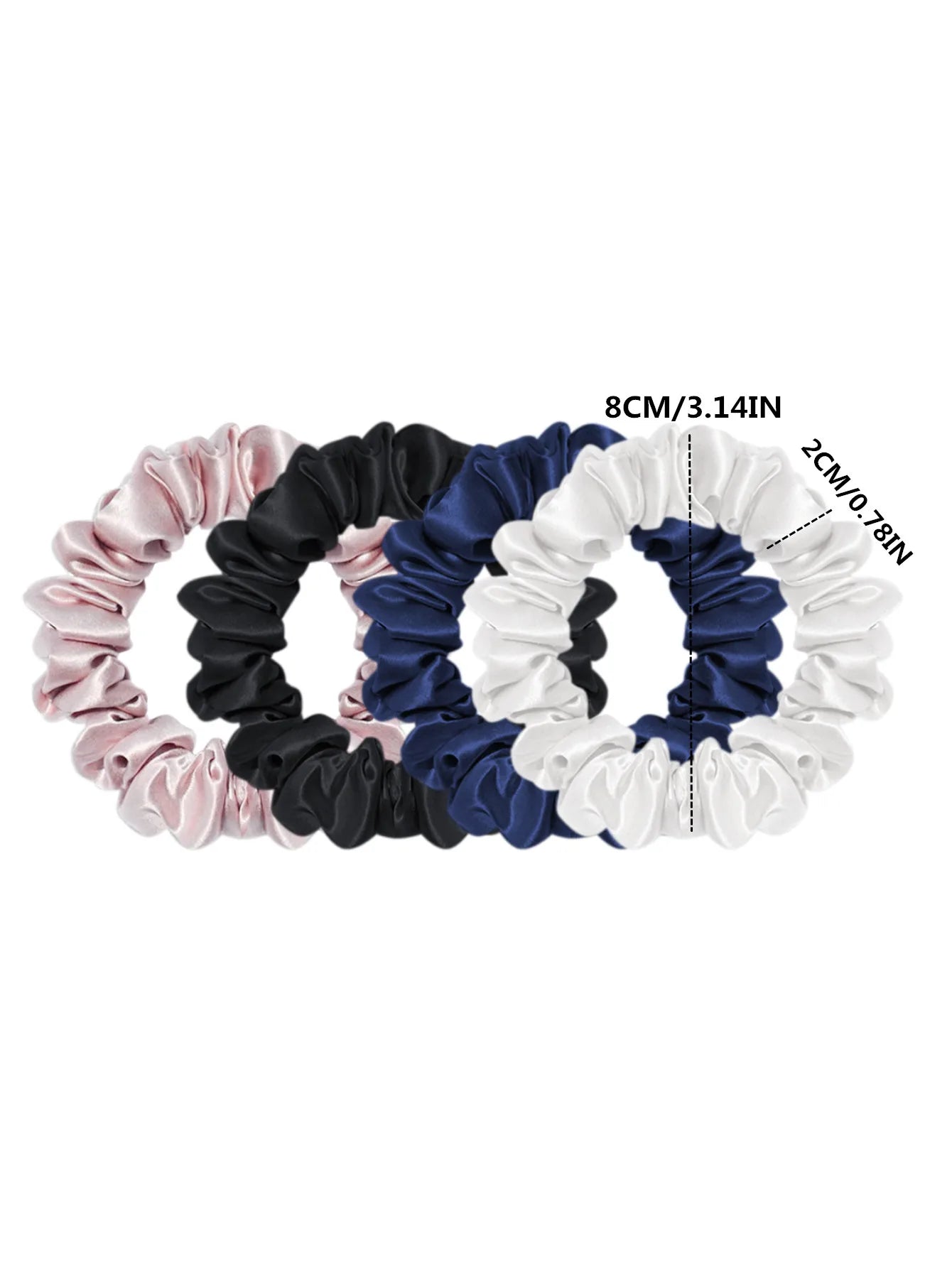 4PCS/Box 100% Silk Hair Scrunchies (22Momme) 957