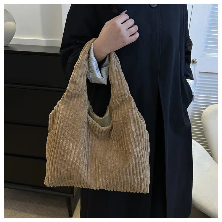 Fall/ Winter Women Corduroy Tote Bag 980