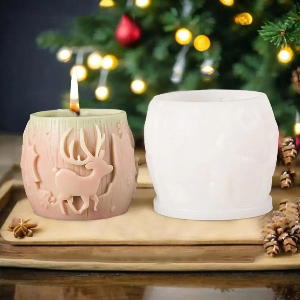 DIY 3D Christmas Candle Mold 1014