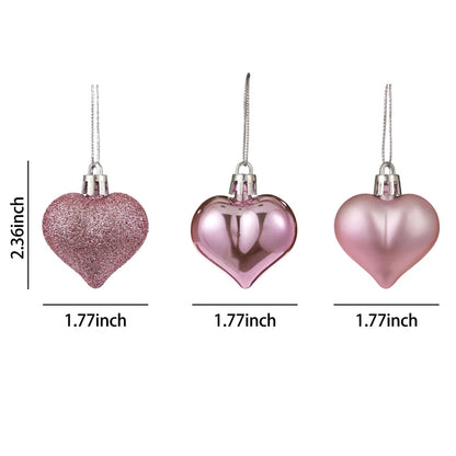 Pink Heart Christmas Tree Ornament 1021