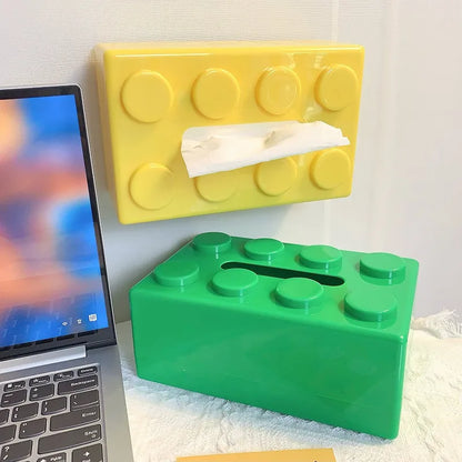 Creative Lego-Inspired Blocks Tissue Box 982