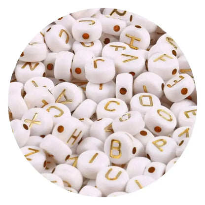 DIY 100/200/300/500Pcs Letter Acrylic Beads A1012