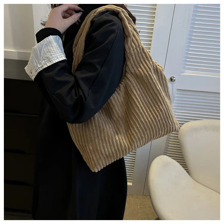 Fall/ Winter Women Corduroy Tote Bag 980