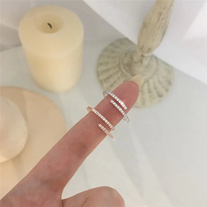 Elegant Crystal Thin Rings for Minimalist 997