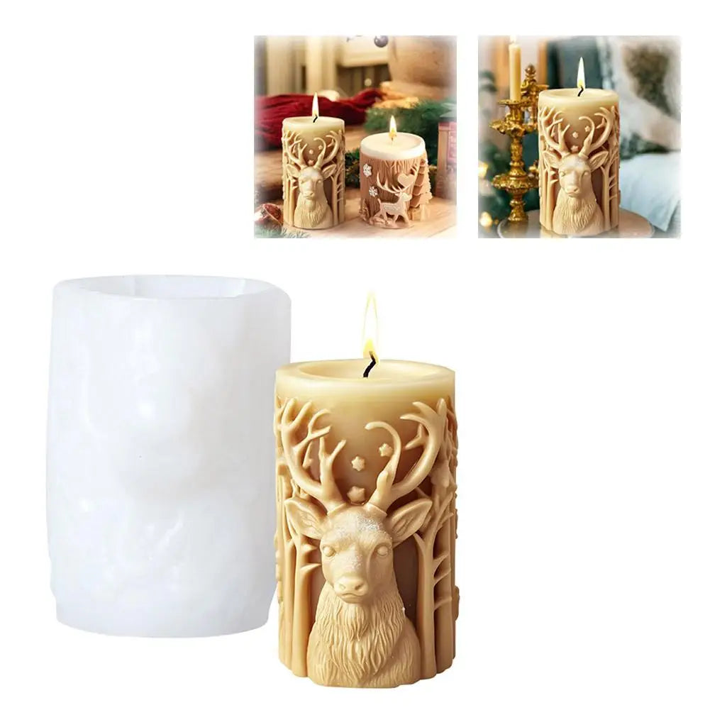 DIY 3D Christmas Candle Mold 1014