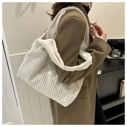 Fall/ Winter Women Corduroy Tote Bag 980