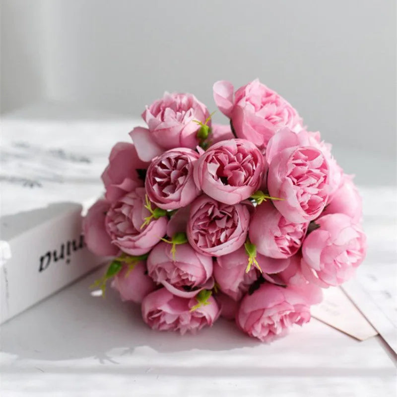 27Heads Peony Artificial Flowers Bouquet 967