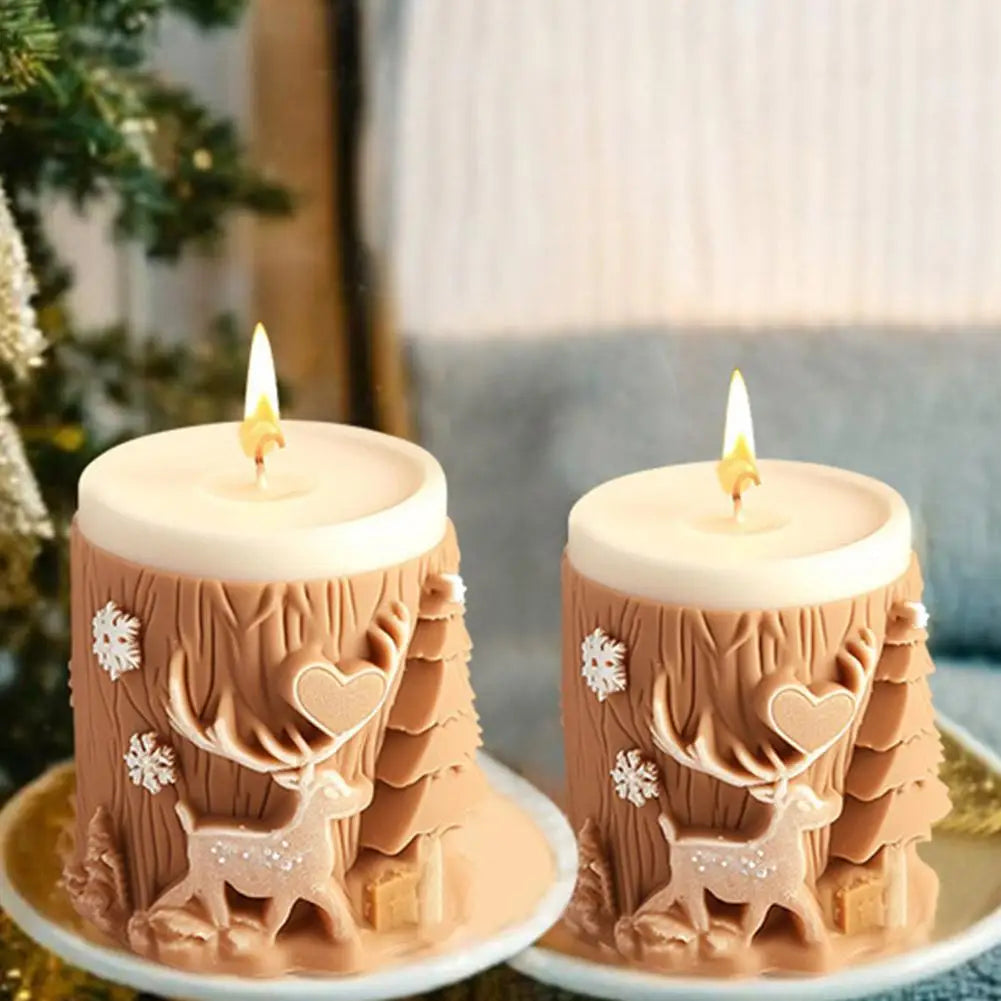 DIY 3D Christmas Candle Mold 1014