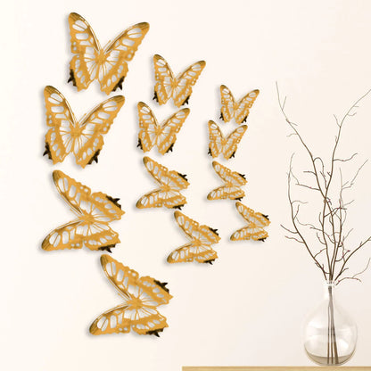 12 Pcs/Set 3D Wall Stickers Flying Butterfly 965